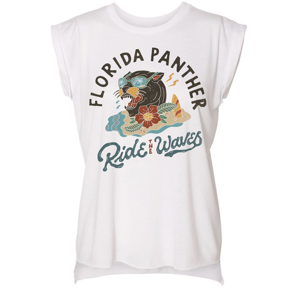 Florida Panther Rolled Sleeve Tank