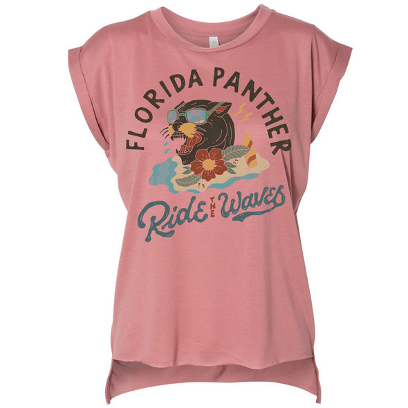 Florida Panther Rolled Sleeve Tank