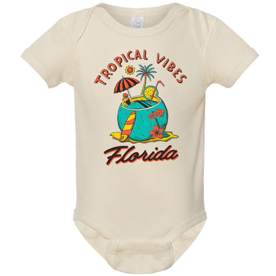 Tropical Vibes Florida Baby Onesie