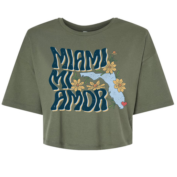 Miami mi Amor Florida Crop Tee