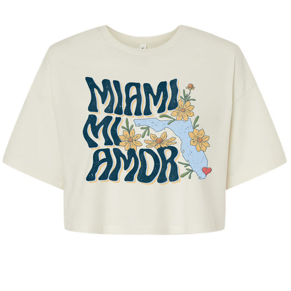 Miami mi Amor Florida Crop Tee