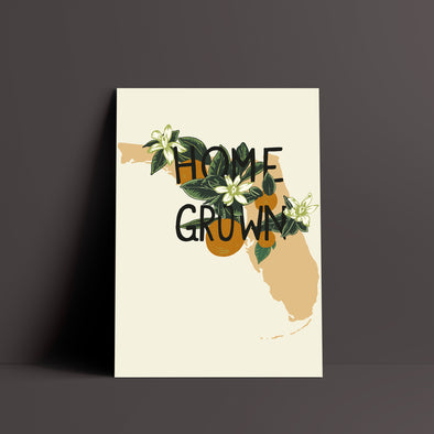 Home Grown Florida Cream Poster