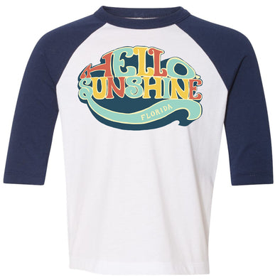 Hello Sunshine Florida Toddler Baseball Tee