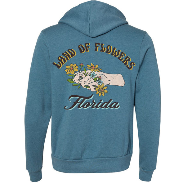 Land Of Flowers Florida Zipper Hoodie