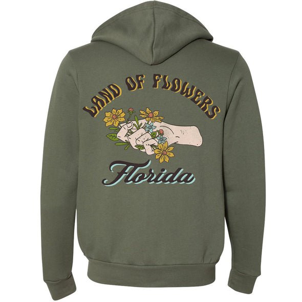 Land Of Flowers Florida Zipper Hoodie