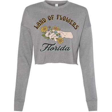 Land of Flowers Florida Cropped Sweater