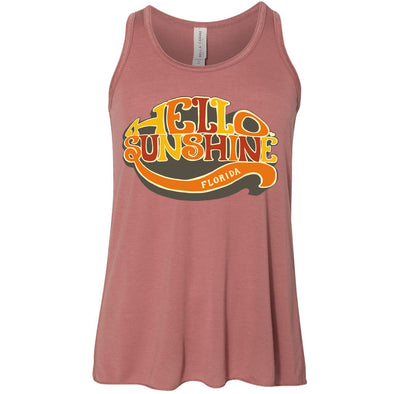 Hello Sunshine Florida Youth Flowy Tank