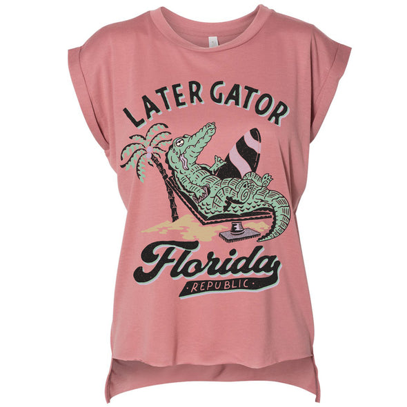 Later Gator Florida Rolled Sleeve Tank