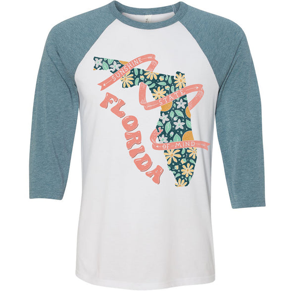 Sunshine State Florida Baseball Tee