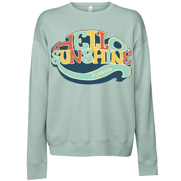 Hello Sunshine Florida Drop Shoulder Sweater