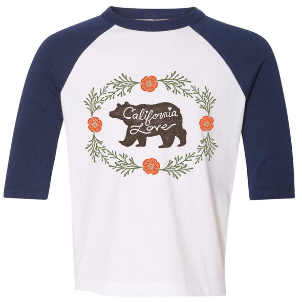 Bear CA Love Toddler Baseball Tee-CA LIMITED