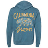 Bear Poppy Blossom Zipper Hoodie-CA LIMITED