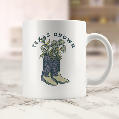 Boots & Flowers TX Ceramic Mug-CA LIMITED