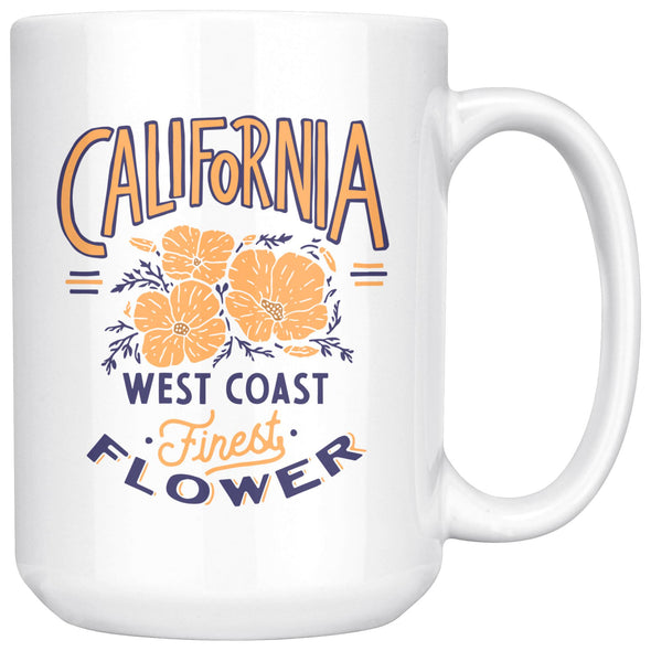 CA Finest Poppies Light Orange Ceramic Mug-CA LIMITED