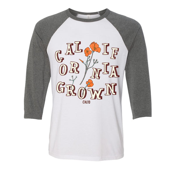 CA Grown Poppies Baseball Tee-CA LIMITED