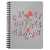 CA Grown Poppies Grey Spiral Notebook-CA LIMITED