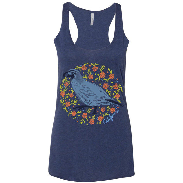 CA Poppy Quail Racerback Tank-CA LIMITED