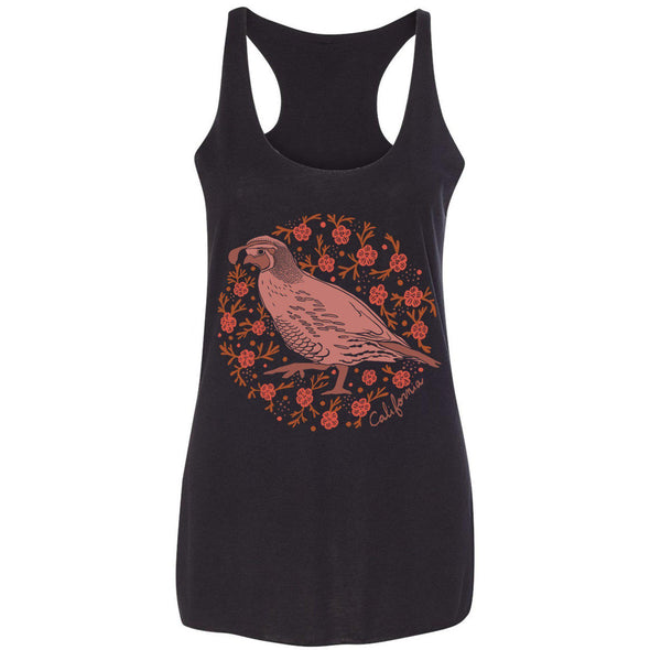 CA Poppy Quail Racerback Tank-CA LIMITED