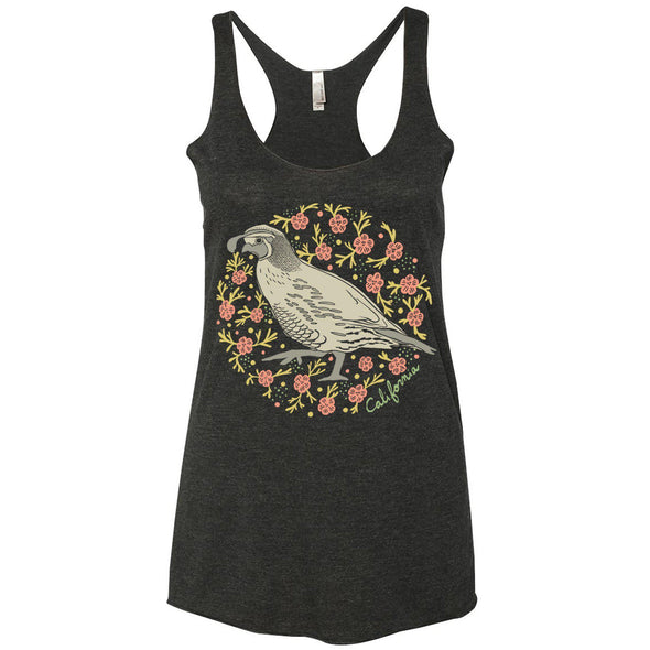 CA Poppy Quail Racerback Tank-CA LIMITED