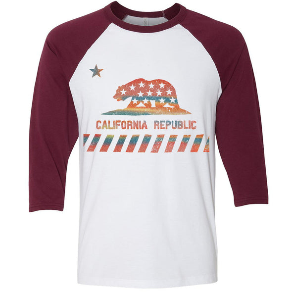 CA Star Flag Baseball Tee-CA LIMITED