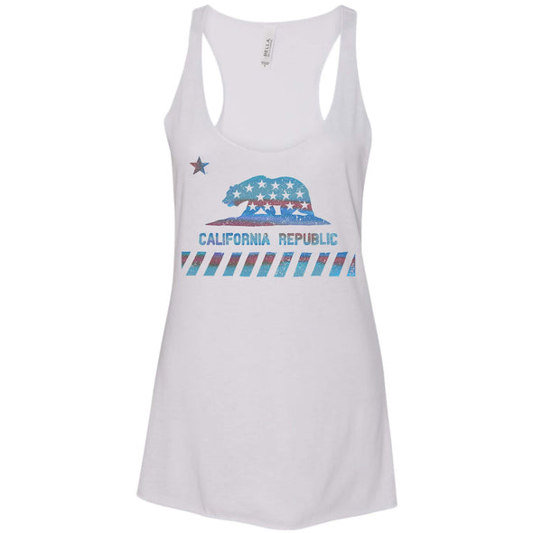 CA Star Flag Racerback Tank-CA LIMITED