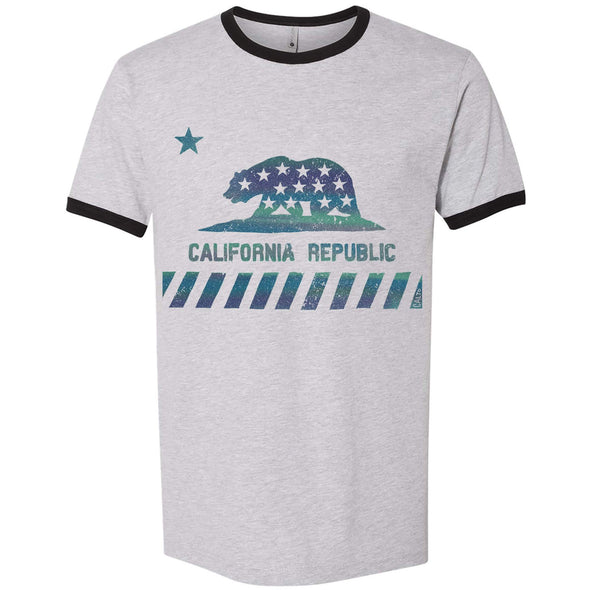 CA Star Flag Ringer Tee-CA LIMITED