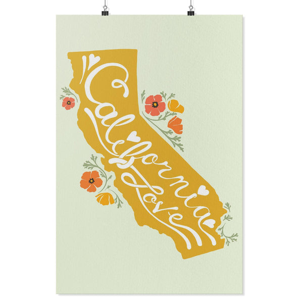 CA State Poppies Yellow Poster-CA LIMITED
