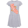 CA State With Poppies Toddlers Dress-CA LIMITED