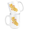 CA State With Poppies Yellow Mug-CA LIMITED