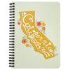 CA State with Poppies Light Green Spiral Notebook-CA LIMITED