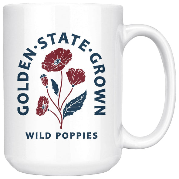 CA Wild Poppies Golden State Grown Mug-CA LIMITED