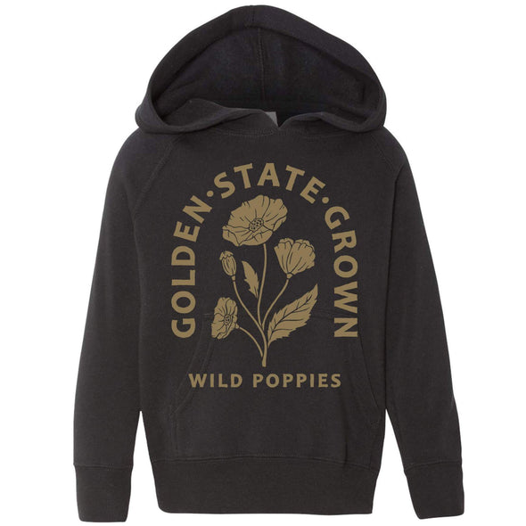 CA Wild Poppies Raglan Toddlers Hoodie-CA LIMITED