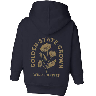 CA Wild Poppies Toddlers Zip Up Hoodie-CA LIMITED