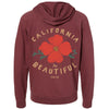 Cali Beautiful Raglan Zipper Hoodie-CA LIMITED