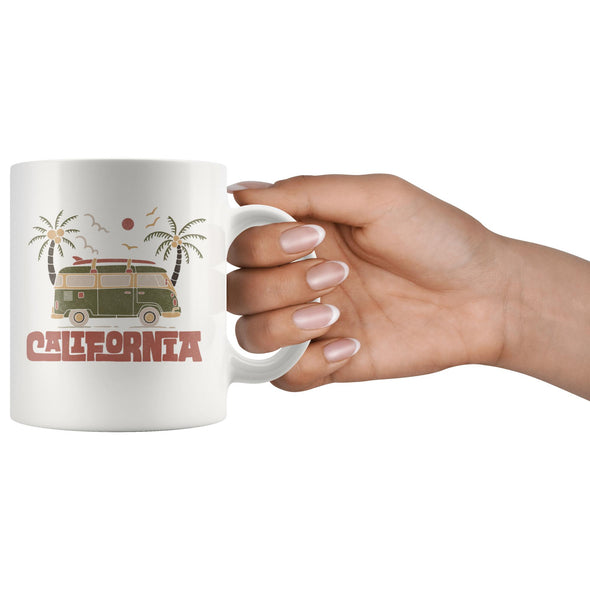 Cali Van Green Ceramic Mug-CA LIMITED