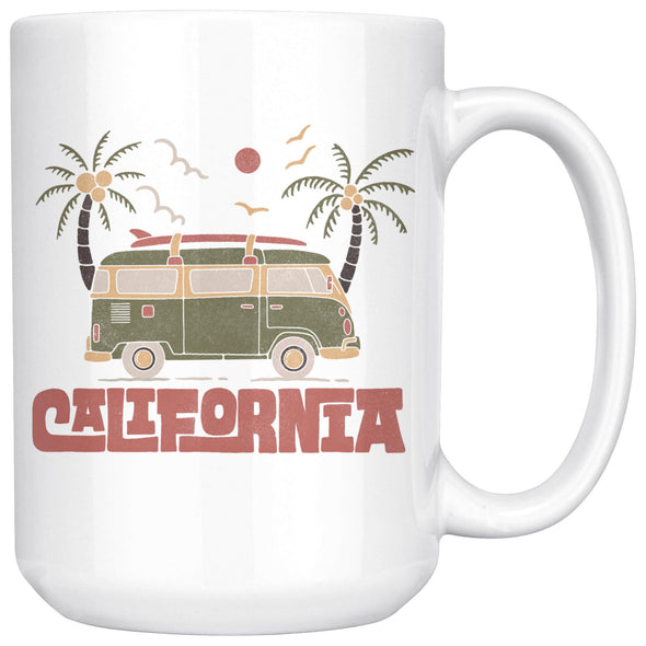 Cali Van Green Ceramic Mug-CA LIMITED