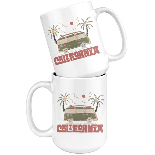 Cali Van Green Ceramic Mug-CA LIMITED