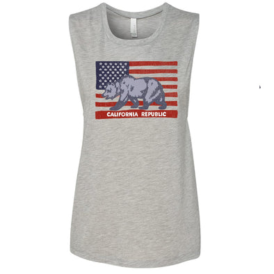California American Flag muscle tank-CA LIMITED