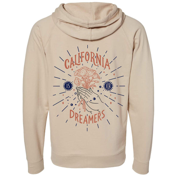 California Dreamers Raglan Zip Up Hoodie-CA LIMITED