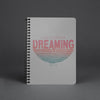 California Dreaming Stripes Grey Spiral Notebook-CA LIMITED