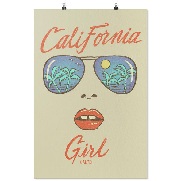 California Girl Glasses Cream Poster-CA LIMITED