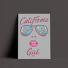 California Girl Glasses Grey Poster-CA LIMITED