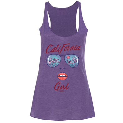 California Girl Glasses Racerback Tank-CA LIMITED