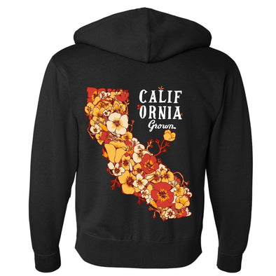 California Grown Black Zip Hoodie-CA LIMITED