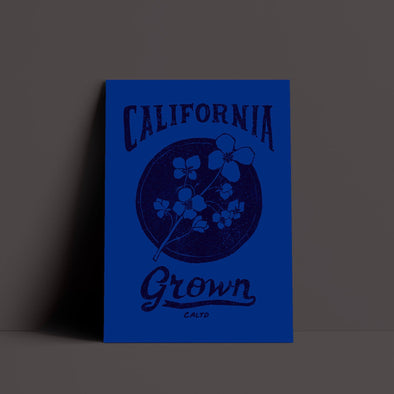 California Grown Circle Blue Poster-CA LIMITED