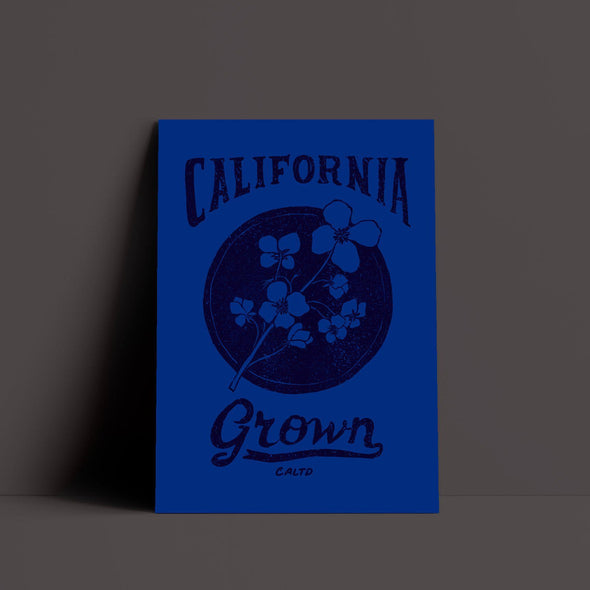 California Grown Circle Blue Poster-CA LIMITED