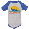 California Mountains Baseball Baby Onesie-CA LIMITED