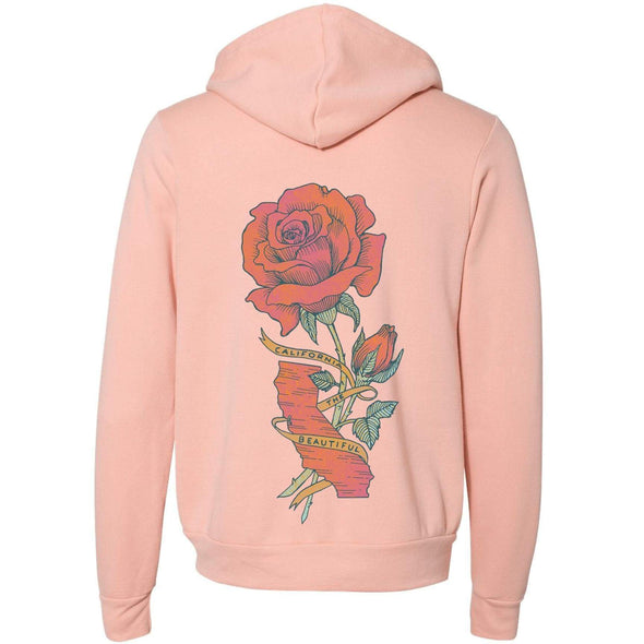 California Rose Zip Up Hoodie-CA LIMITED