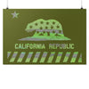 California Star Flag Olive Poster-CA LIMITED