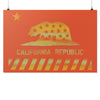 California Star Flag Orange Poster-CA LIMITED
